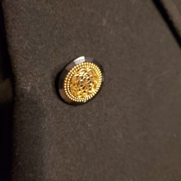 NWT Vintage Jones New York Crushed Velvet Wool Trench Coat Women's Size 14 - Picture 3 of 12